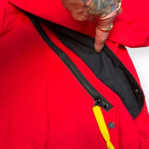 VINTAGE MARLBORO Men’s Red Black Hooded Adventure Team Parka Jacket Size Large - Picture 5 of 6